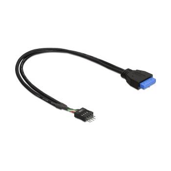 DeLock adaptér USB 3.0 19-pin samice na USB 2.0 8-pin samec