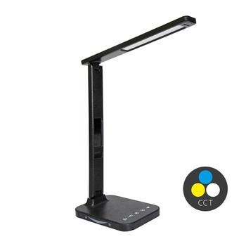 svít.stolní LEDdotyk. 8W 3000-6000K černé +USB
