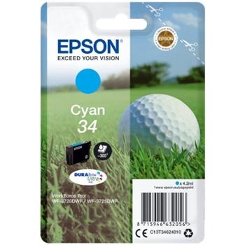 Inkoustová náplň EPSON T3462 (č.34) Golfový míček, azurový (cyan), 4,2ml