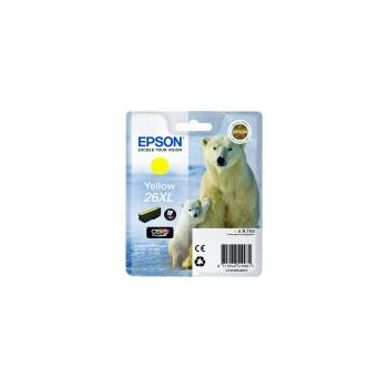Inkoustová náplň EPSON T2634 (č.26XL) lední medvěd žlutá (yellow)