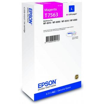 Inkoustová náplň EPSON T7563 DURABrite Pro, size L purpurová 
