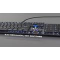 Plochá mechanická klávesnice Genesis Thor 420 RGB US, Content Slim Blue switch, software