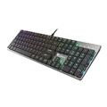 Plochá mechanická klávesnice Genesis Thor 420 RGB US, Content Slim Blue switch, software