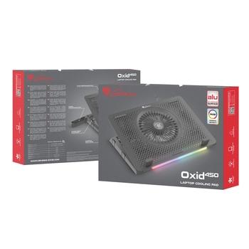 Chladící podložka pro NB Genesis Oxid 450 RGB do 15.6'', hliníkové tělo