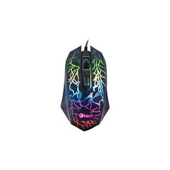 C-TECH herní myš Tychon (GM-03P), casual gaming, herní, 7 barev podsvícení, 3200DPI, USB