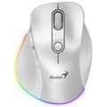 GENIUS Ergo 9000S Pro Pearl White/ duální Bluetooth + 2,4GHz/ 2400 dpi/ bezdrátová/ 6tlačítková/ tic