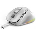 GENIUS Ergo 9000S Pro Pearl White/ duální Bluetooth + 2,4GHz/ 2400 dpi/ bezdrátová/ 6tlačítková/ tic