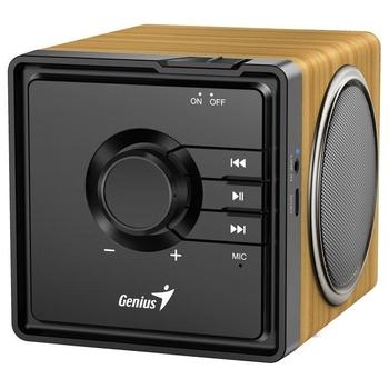 GENIUS repro SP-916BT/ Bluetooth 5.3/ 6W/ mikrofon/ barva světlé dřevo