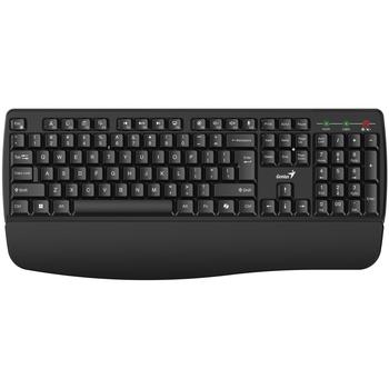 GENIUS KB-7123/ bezdrátová 2,4GHz/ ergo předložka/ Copilot/ mini receiver/ USB/ černá/ CZ+SK layout