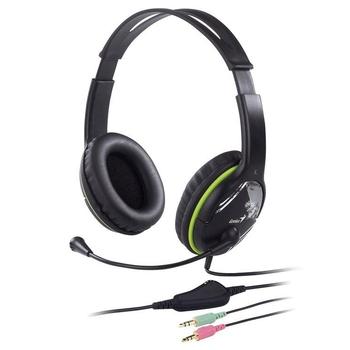Headset GENIUS HS-400A, černo-zelená