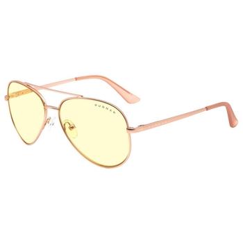 GUNNAR herní brýle MAVERICK / obroučky v barvě ROSE GOLD / jantarová skla