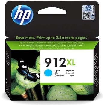 HP 912XL High Yield Cyan Original Ink Cartridge - 825 stran pro OJ 8023