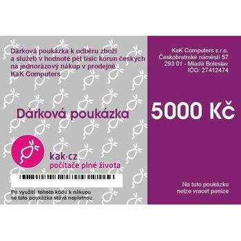 Dárková poukázka kak.cz 5000 Kč
