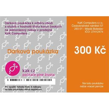 Dárková poukázka kak.cz 300 Kč