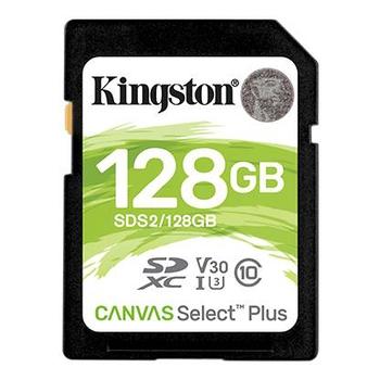 128GB SDXC Kingston Canvas Select Plus U3 V30 CL10 100MB/s