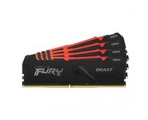 Obrázek k produktu: KINGSTON 64GB (4x16GB) 3200MHz DDR4 FURY Beast RGB Black