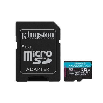 Kingston Canvas Go Plus A2/Micro SDXC/512GB/UHS-I U3 / Class 10/+ Adaptér