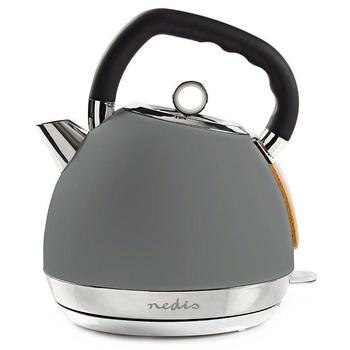 NEDIS rychlovarná konvice/ objem 1,8 l/ Soft-Touch/ 1850 - 2200 W/ nerezová ocel/ šedá