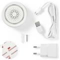 NEDIS Wi-Fi chytrá siréna/ alarm nebo vyzvánění/ hlasitost 85 dB/ micro USB/ bílá