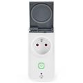 NEDIS Wi-Fi chytrá zásuvka/ venkovní/ monitor napájení/ 16A/ francouzský typ E/ IP44/ Android/ iOS/ 