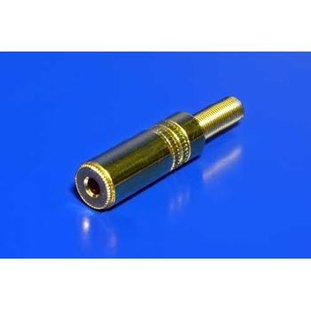  OEM Konektor stereo jack 3,5(F) na kabel, zlacený