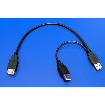  OEM USB 2.0 prodlužovací Y kabel, 0,3m
