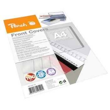 PEACH přední desky 0.15mm A4 transparentní (100) 1 balení obsahuje 100 desky   PB100-19