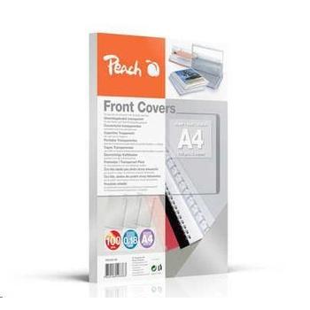 PEACH přední desky 0.18mm A4 transparentní (100) 1 balení obsahuje 100 desky   PB100-06
