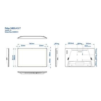 24'' LED Philips 24BDL4151T-AN,FHD,250cd,24/7,touch