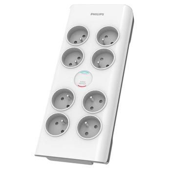 Přepěťová ochrana PHILIPS SPN7080WA/60, 900J, 84 zásuvek, 2m, bílá/šedá