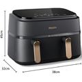 Horkovzdušná fritéza se dvěma košíky PHILIPS řada 3000 NA352/00