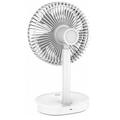 Stolní akumulátorový ventiláror PLATINET PRDF0326, bílo-šedý