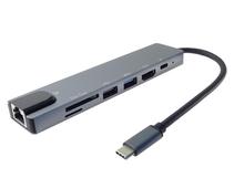 Obrázek k produktu: PREMIUMCORD USB-C na HDMI, USB3.0, USB2.0, PD + SD/TF, RJ45