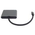 PremiumCord Adaptér USB-C na HDMI + USB3.0 + PD, rozlišení 4K a FULL HD 1080p