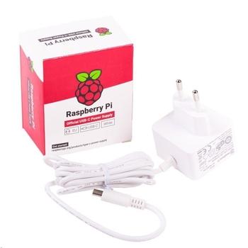 RASPBERRY PI napájecí adaptér 3A pro Rpi 4, bílá