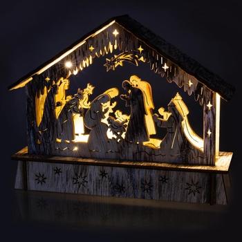 Vánoční osvětlení RETLUX RXL 336 betlém dř.6LED WW, teplá bílá
