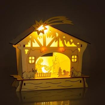Vánoční osvětlení RETLUX betlém dř.4LED