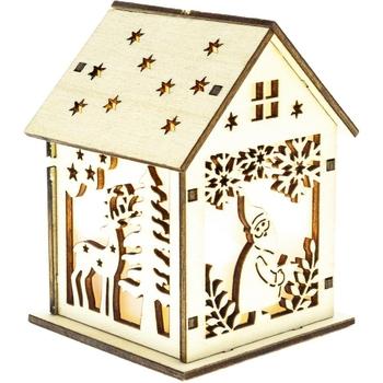 Vánoční osvětlení RETLUX Domeček se skřítkem a jelenem 1LED