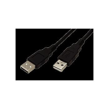 USB 2.0 kabel propojovací A(M) - A(M), 3m, černý