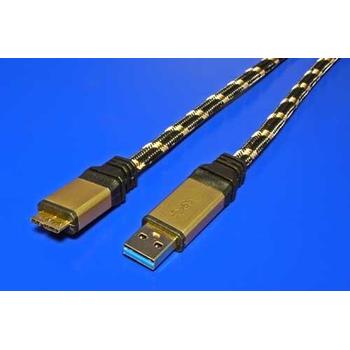  ROLINE GOLD microUSB 3.0 kabel 1,8m
