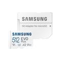 Obrázek k produktu: SAMSUNG microSDXC 512GB EVO Plus + SD adaptér