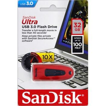 SanDisk Ultra USB 32GB USB 3.0 červená
