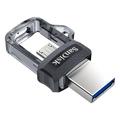 SanDisk Ultra Dual Drive m3.0 64GB / USB 2.0 Typ Micro B / USB 3.0 Typ-A / šedá