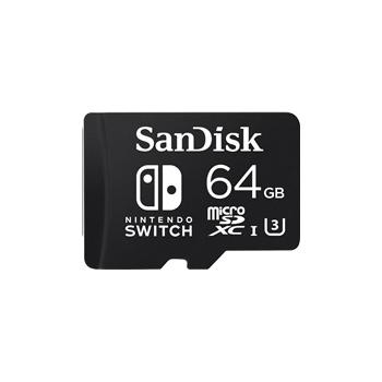 SanDisk MIcroSDXC karta 64GB for Nintendo Switch (R:100/W:90 MB/s, UHS-I, V30, U3, C10, A1) licensed
