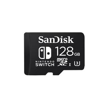 SanDisk MIcroSDXC karta 128GB for Nintendo Switch (R:100/W:90 MB/s, UHS-I, V30, U3, C10, A1) license