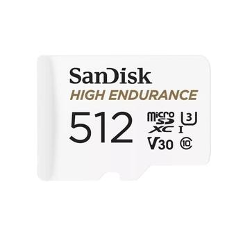 Paměťová karta pro bezpečnostní kamery SANDISK microSDXC 512GB High Endurance