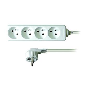 Solight prodlužovací přívod, 4 zásuvky, bílý, 1,5m - PP20