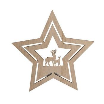 Solight LED nástěnná dekorace vánoční hvězda, 24x LED, 2x AA - 1V261