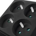  SOLIGHT Solight rozbočka, 4 x 10A, černý (black)