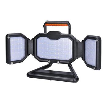 Solight LED reflektor 30W, přenosný, nabíjecí, 3000lm, oranžovo-černý - WM-30W-RE